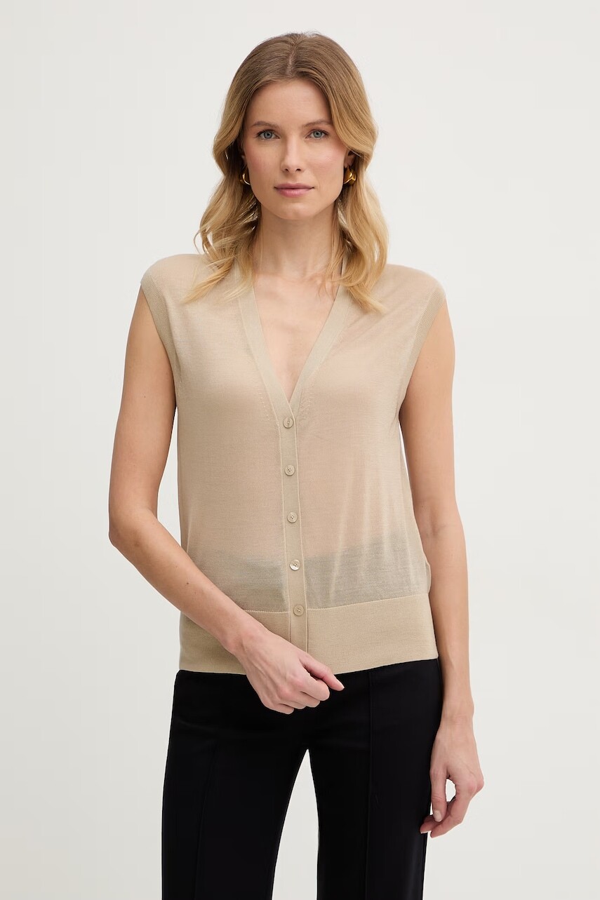 BOSS vesta dámska s prímesou vlny Fumi