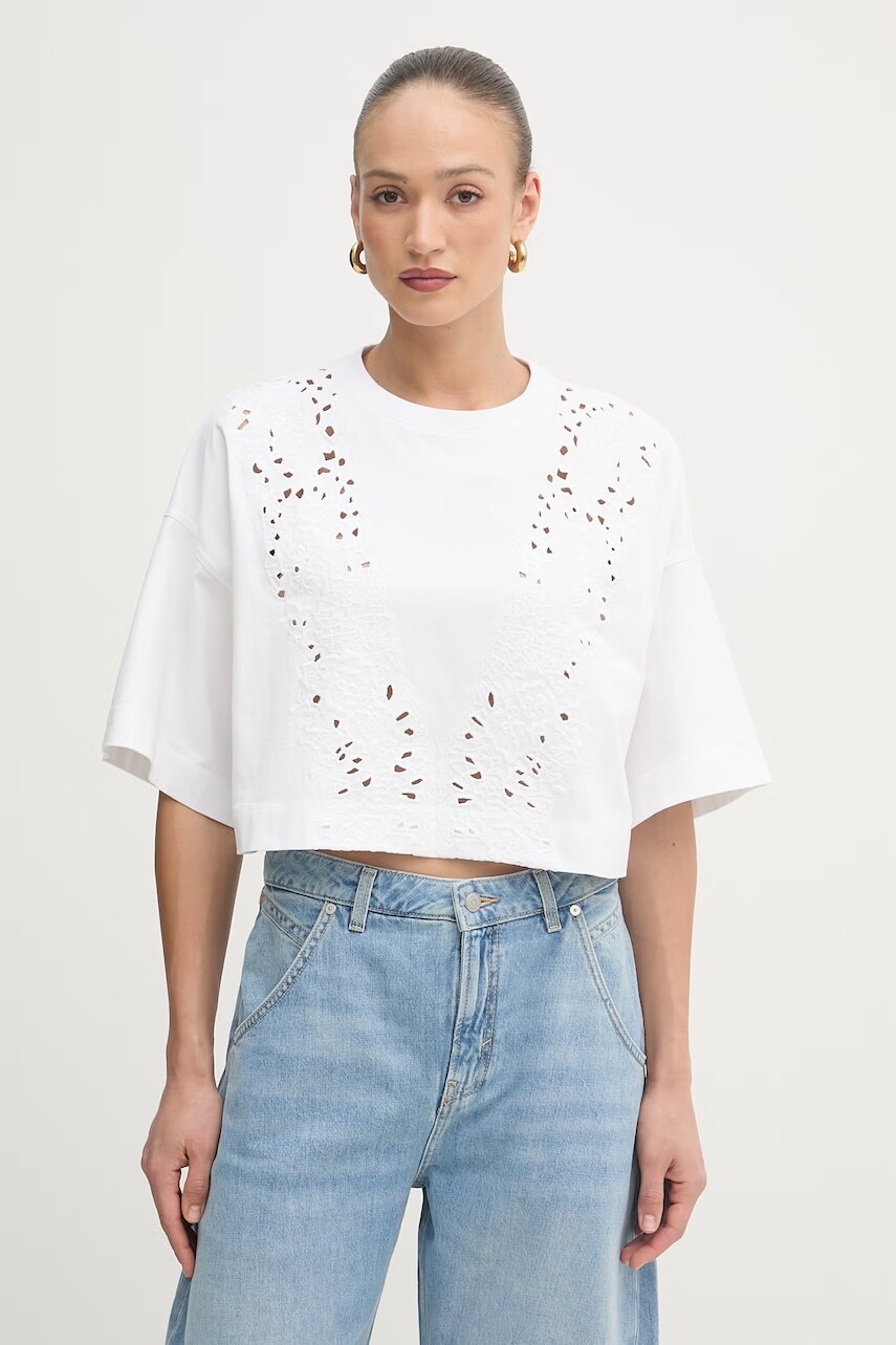 BOSS Orange oversize tričko dámske s bavlnou C Ephilas 2