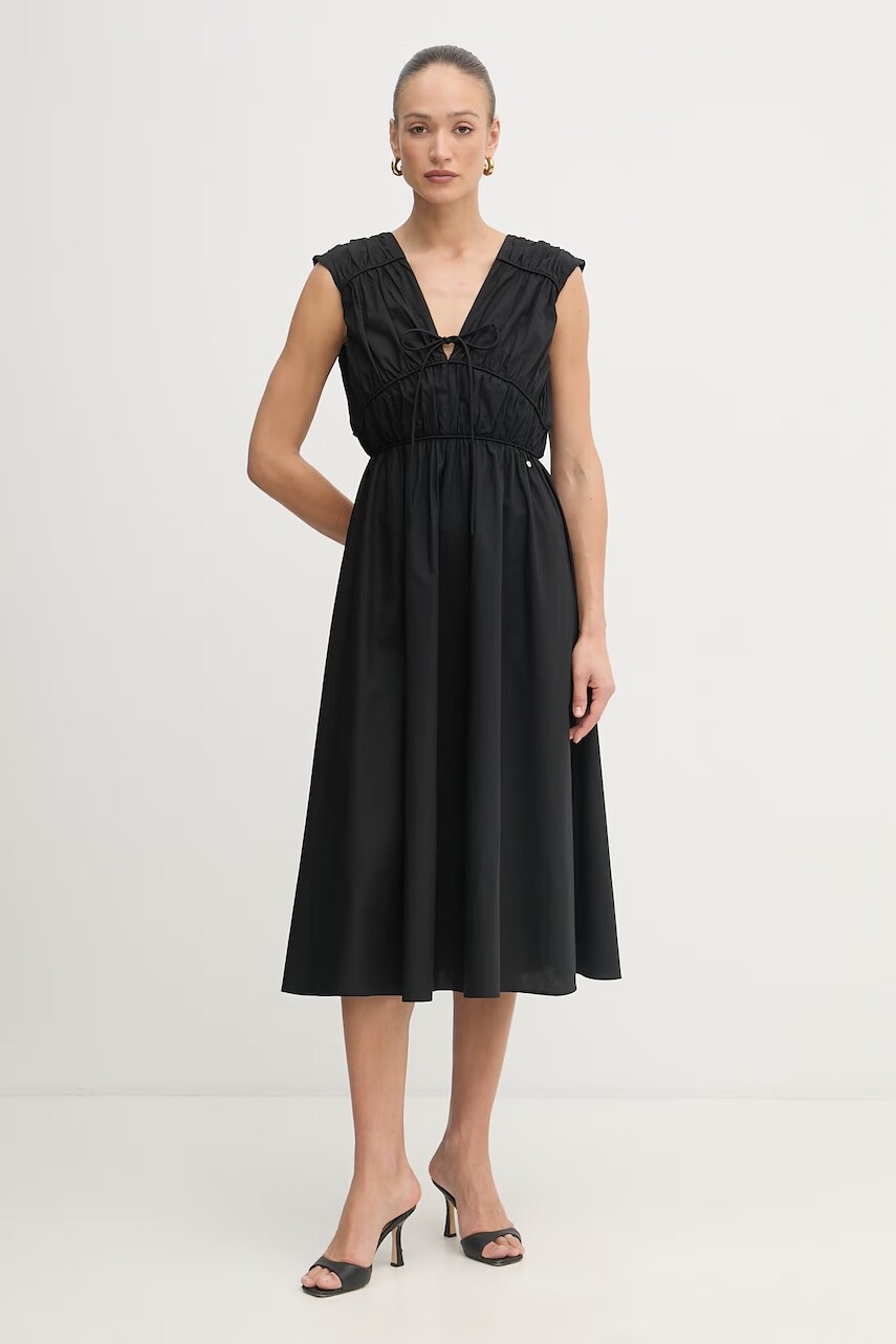 BOSS Orange šaty babydoll bavlnené C Derich