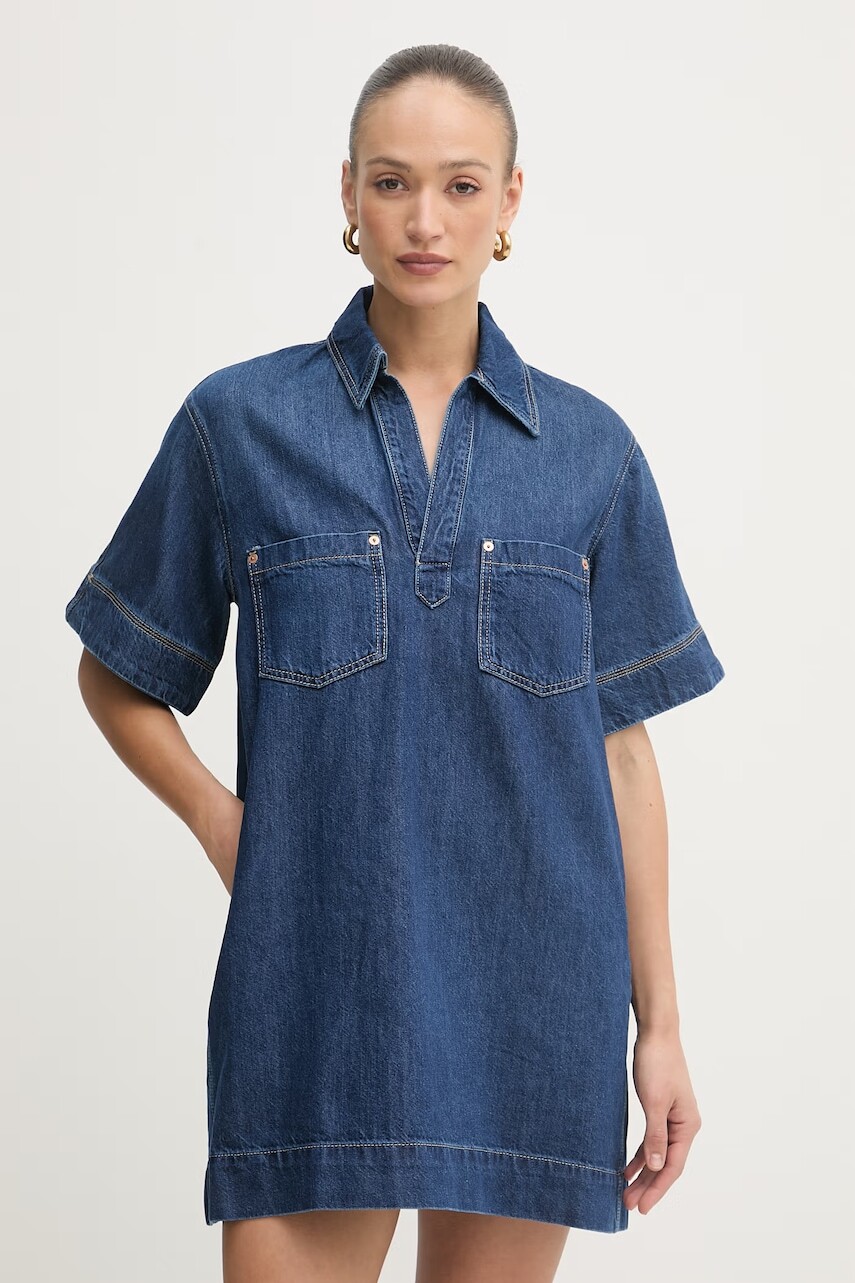 BOSS Orange šaty rifľové C POLO DRESS