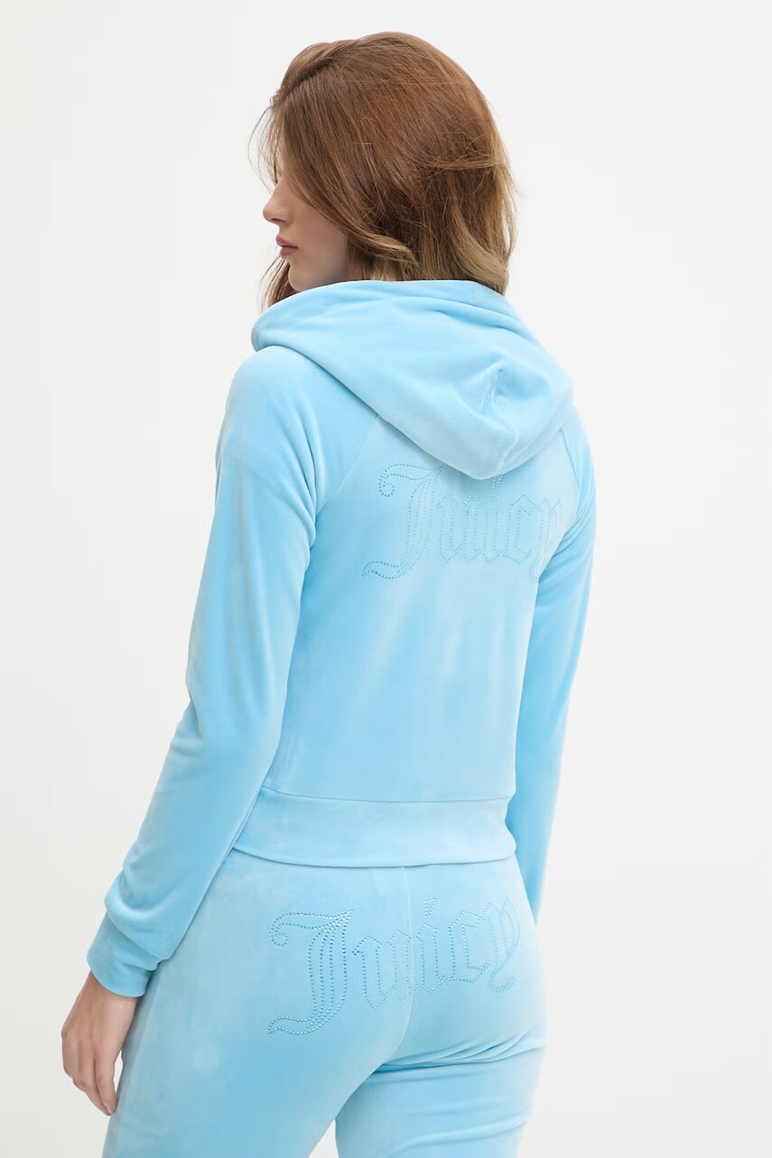 Juicy Couture dámska velúrová mikina s kapucňou MADISON COL OUT