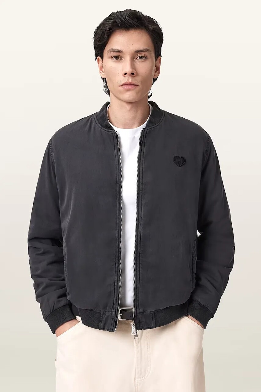 AllSaints pánska bavlnená bomber bunda FORRES
