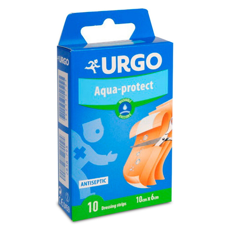 URGO Aqua protect umývateľná náplasť 10 cm x 6 cm 10 kusov