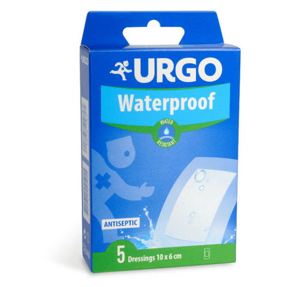 URGO Waterproof vodeodolná náplasť aquafilm 10 x 6 cm 5 kusov