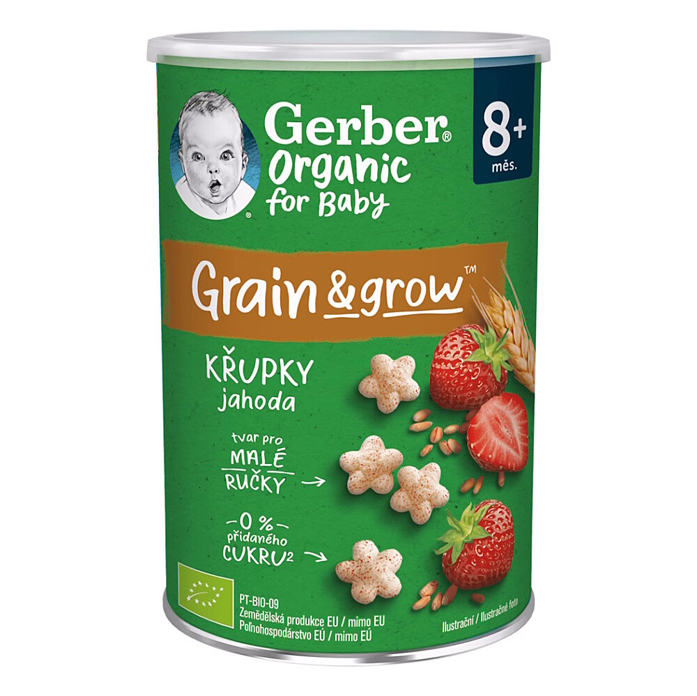 GERBER Organic chrumky jahodové BIO 35 g