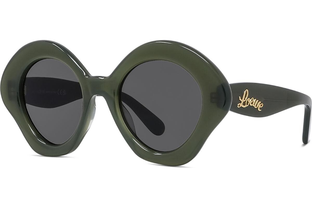 Loewe Curvy Green Geometric Sunglasses - ONE SIZE (49)