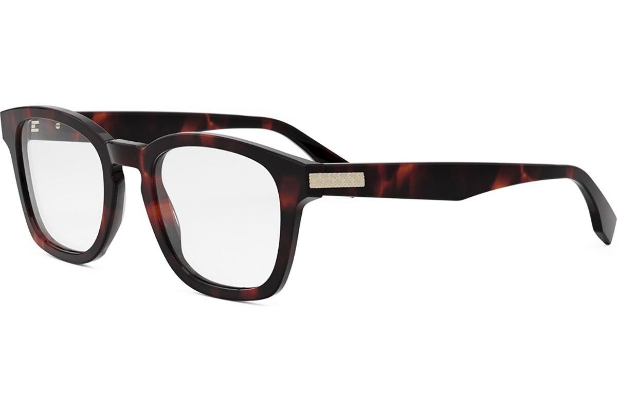 FENDI Essential Havana Square Eyeglasses - ONE SIZE (51)