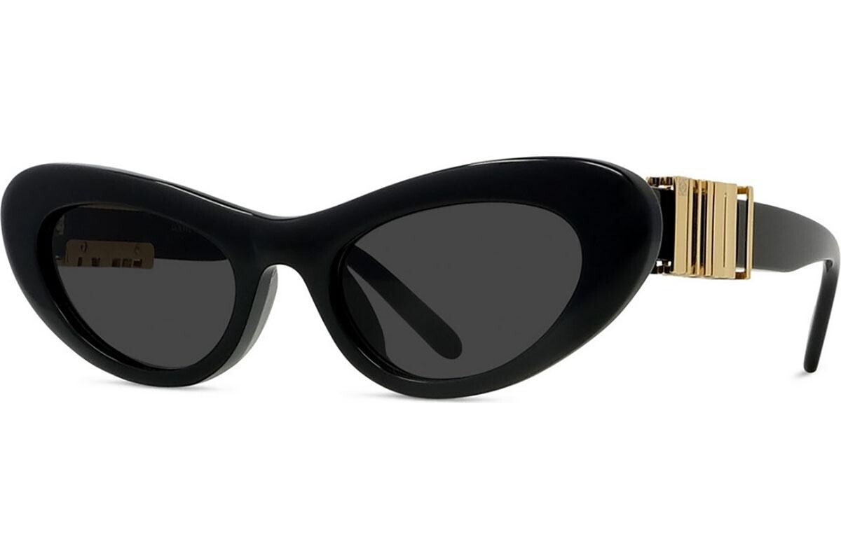 Loewe Slim Black Oval Sunglasses - ONE SIZE (52)