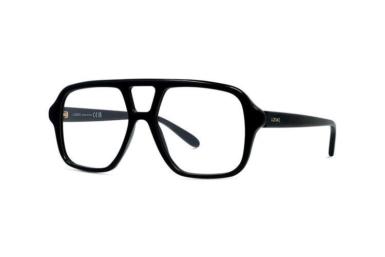 Loewe Slim Black Rectangular Eyeglasses - ONE SIZE (54)