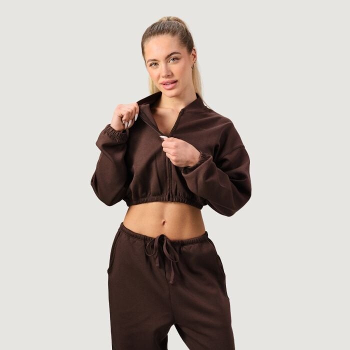 GymBeam Dámska mikina Zip-Up NEO Mocha  XS