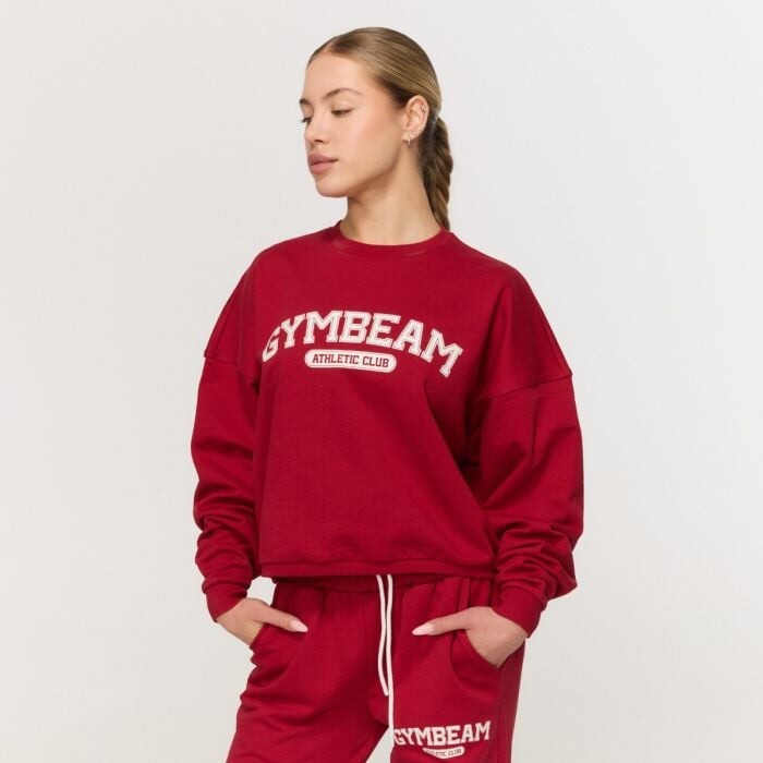 GymBeam Dámska mikina Varsity Red  XS
