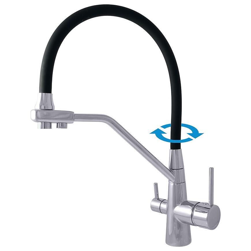 Drezová batéria flexibilná Seina s vodným filtrom 1/2˝