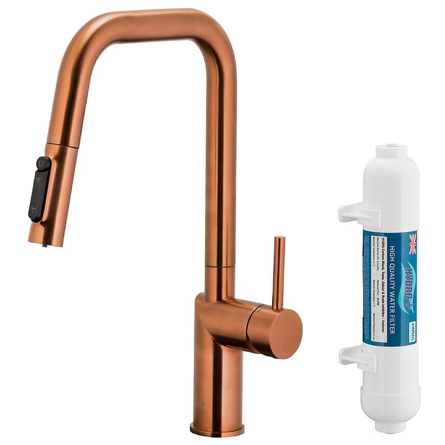 Drezová batéria Duero Pure Style Rose Gold s filtráciou vody výsuvný výtok