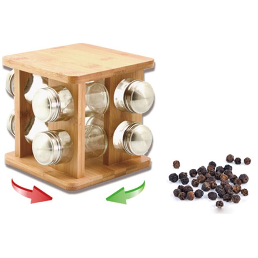 Stojan na koreniny bambus 19*19*15.5cm g17-x264