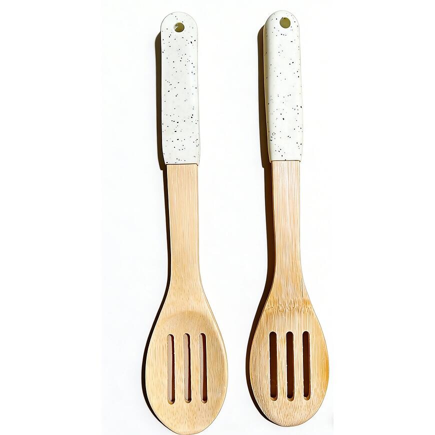 Varecha s otvormi bambus biela rukoväť 32*6cm ut04332bs17