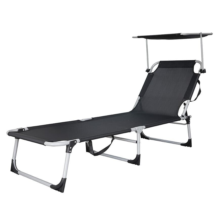 Čierne ležadlo Chill XT5027