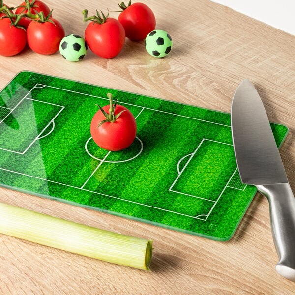 Sklenená doska na krájanie futbalové ihrisko