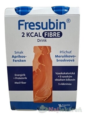 Fresubin 2 KCAL FIBRE DRINK príchuť marhuľovo-broskynová 4x200 ml