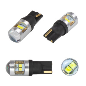 LED autožiarovky T10 / 12-24V - biele 6x LED CSP CANBUS (2ks)