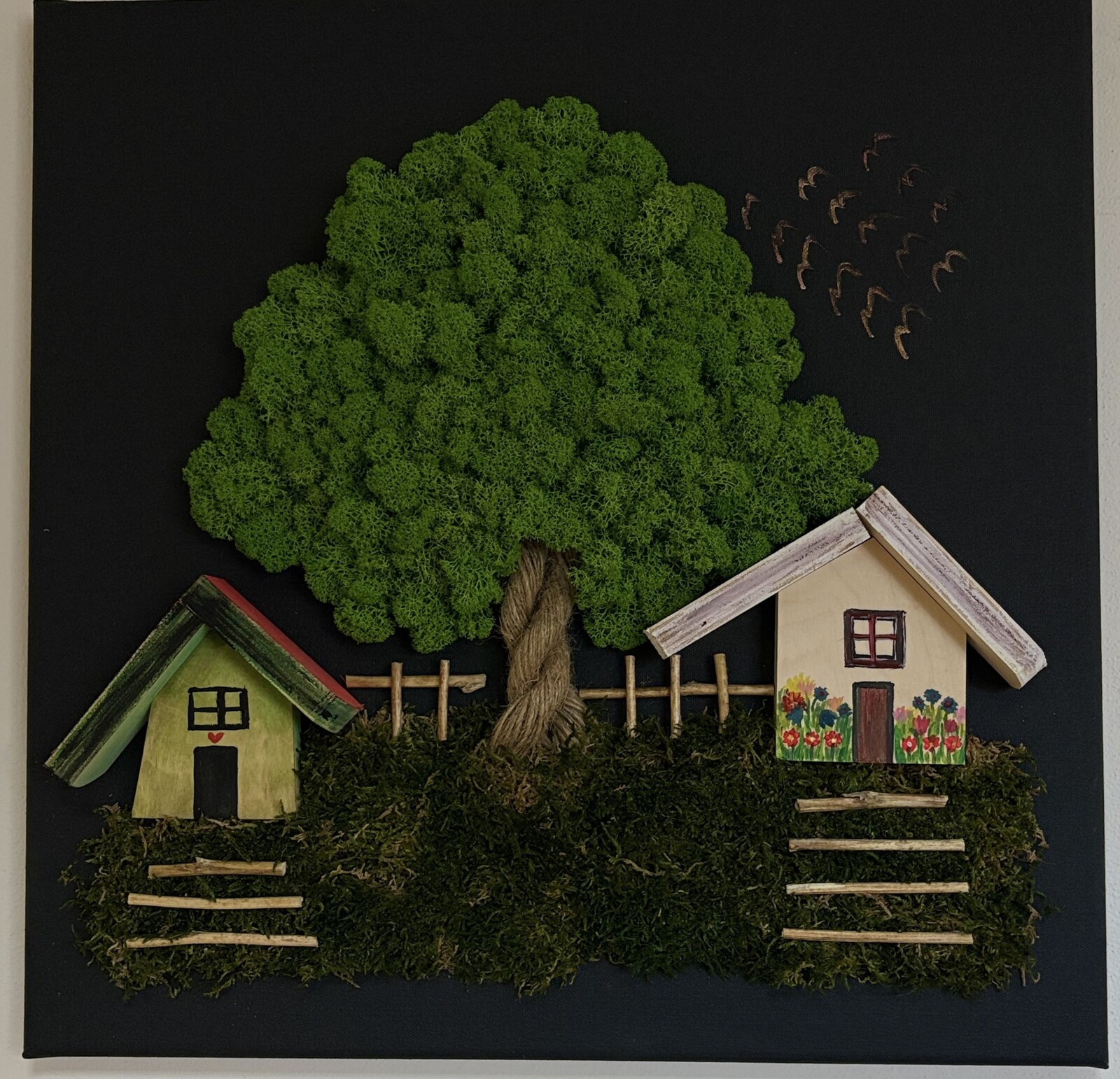 Machový obraz Dedinka