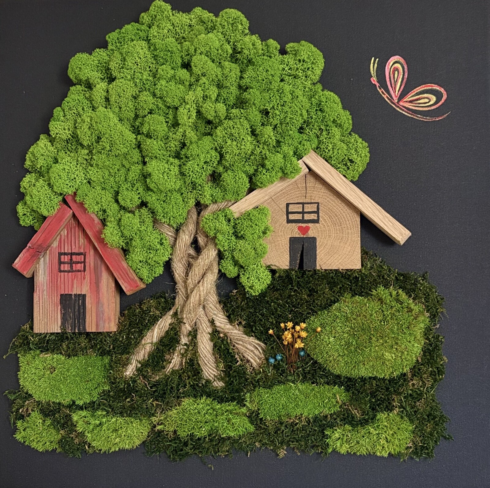 Machový obraz Dom v korunách