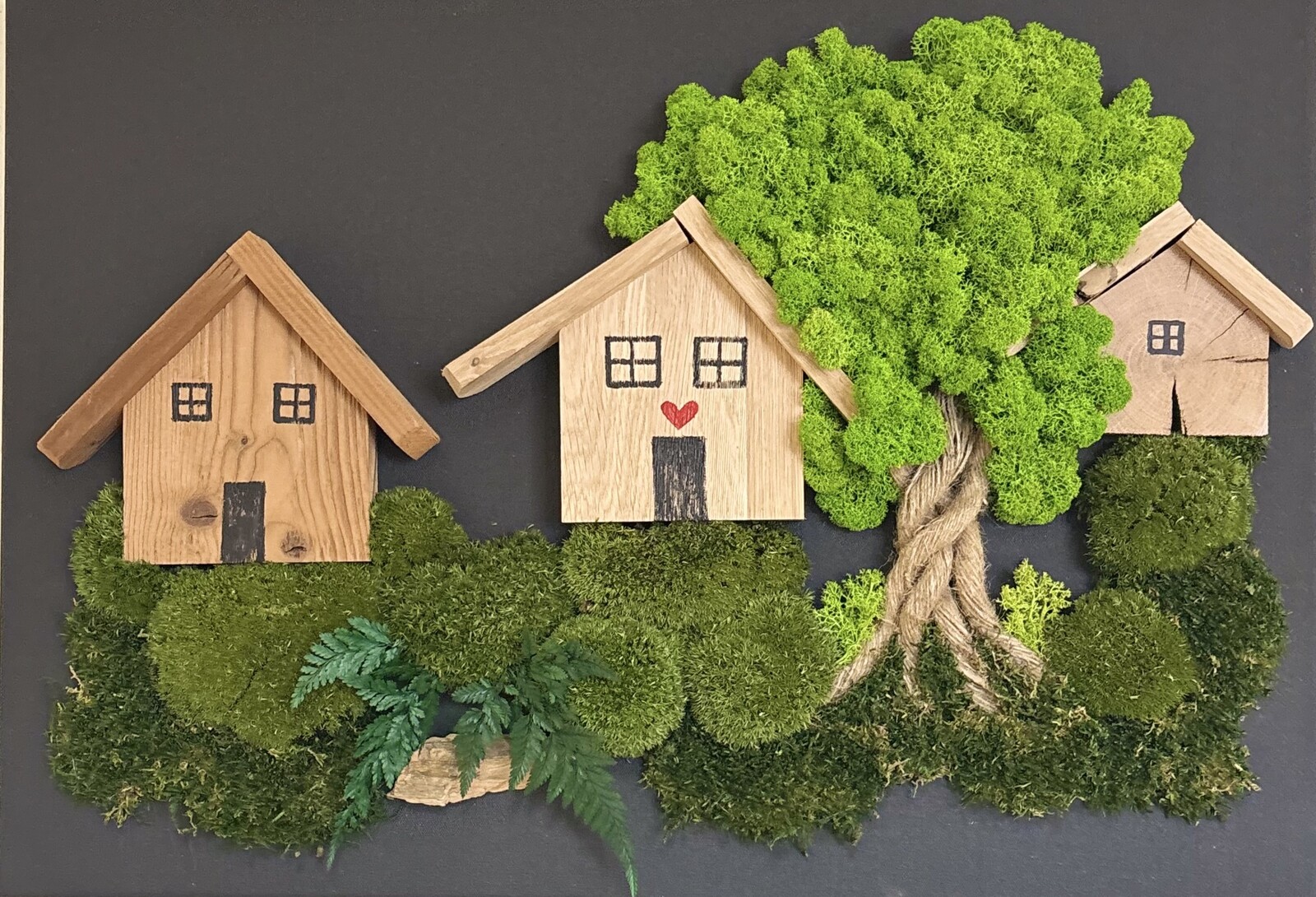 Machový obraz Dedina