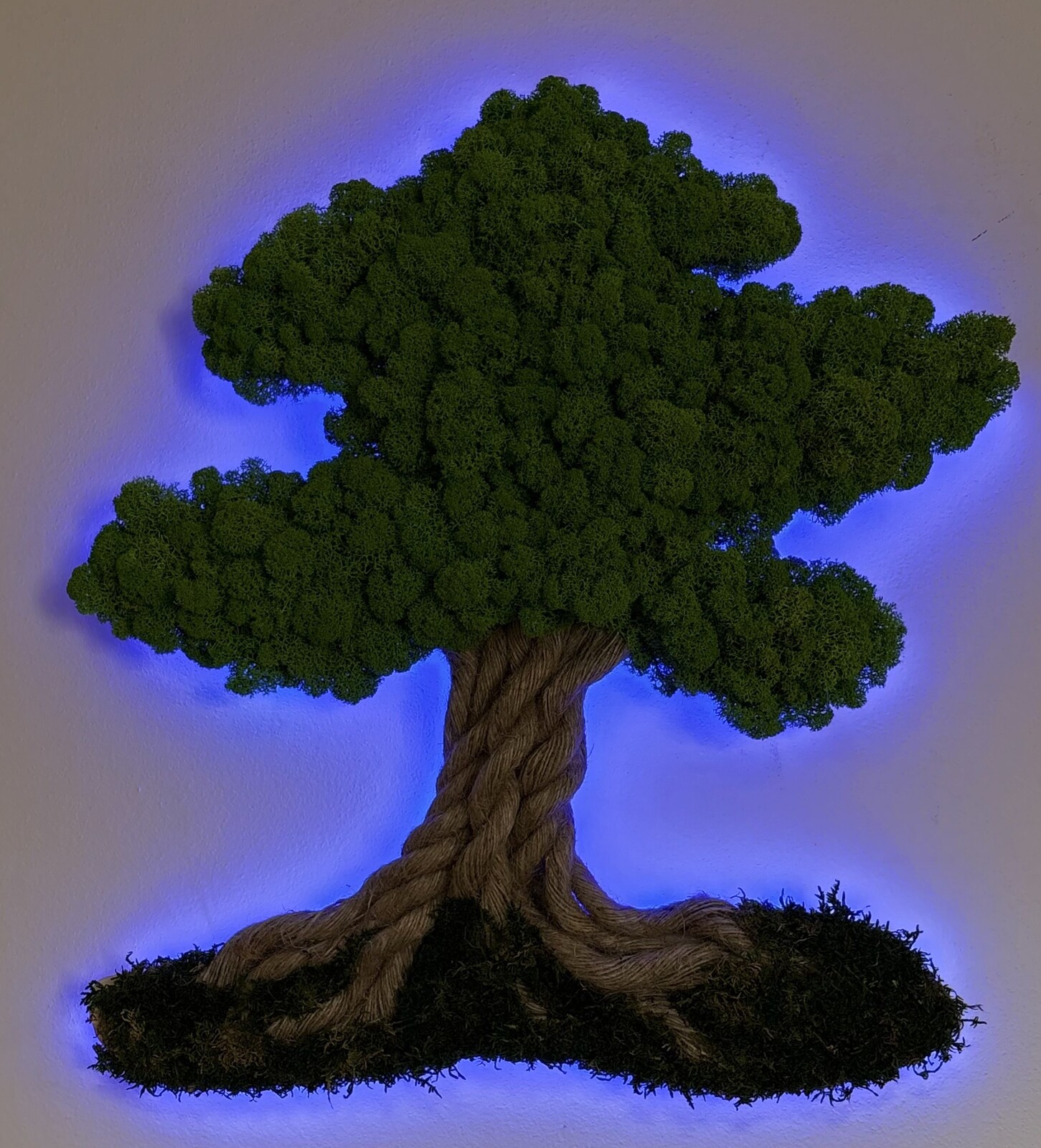 Machový obraz STROM - podsvietený