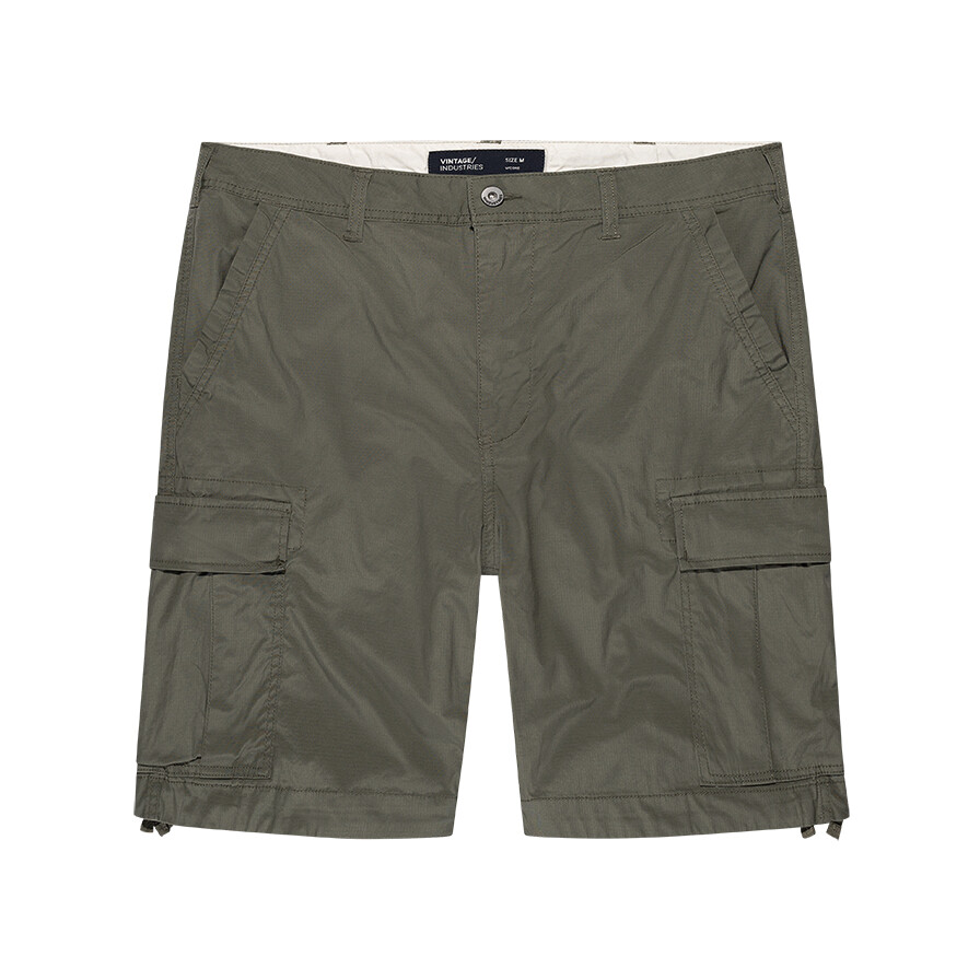 Kraťasy Vintage Industries Grid - olivové, S