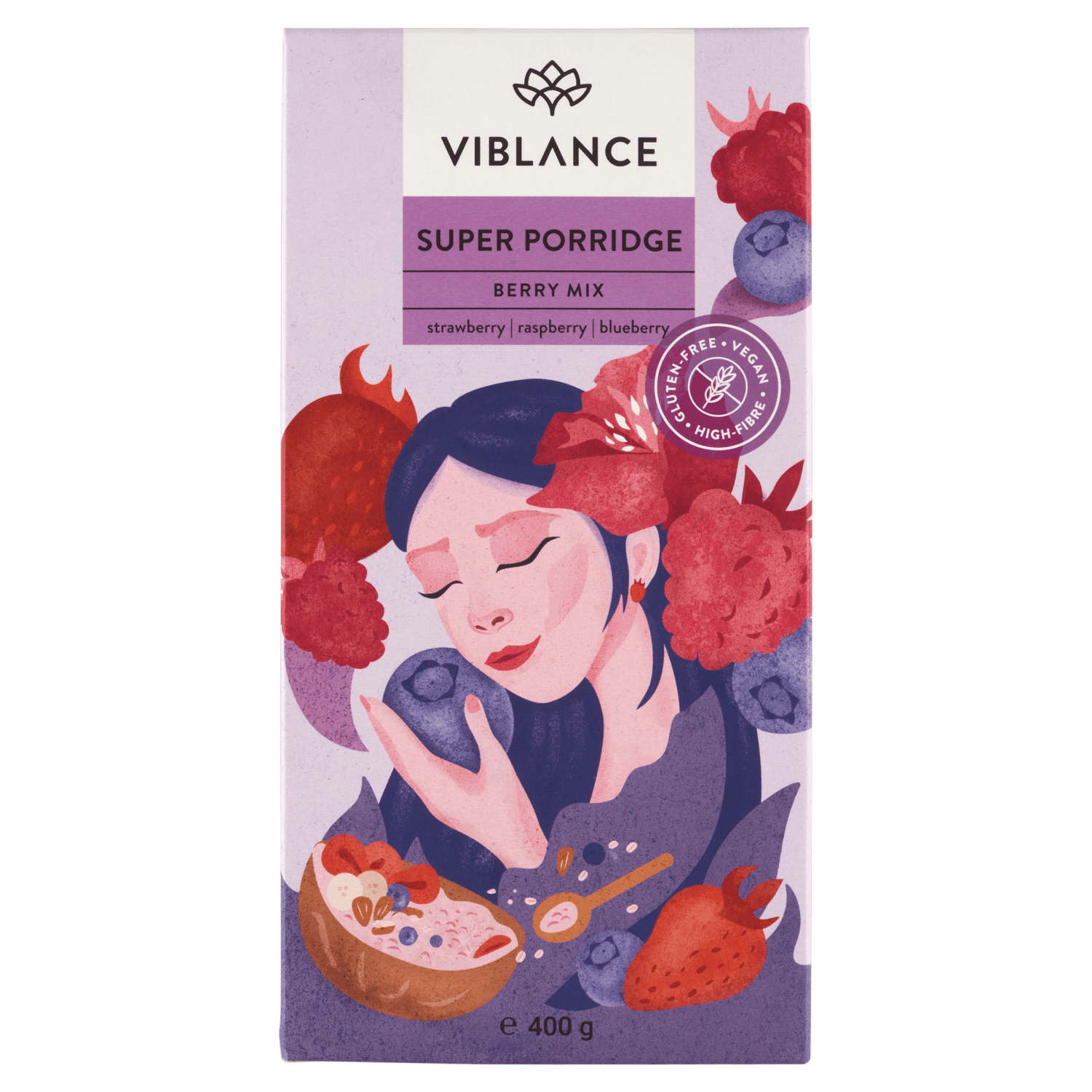 VIBLANCE Ovsená super kaša - Berry Mix 400 g