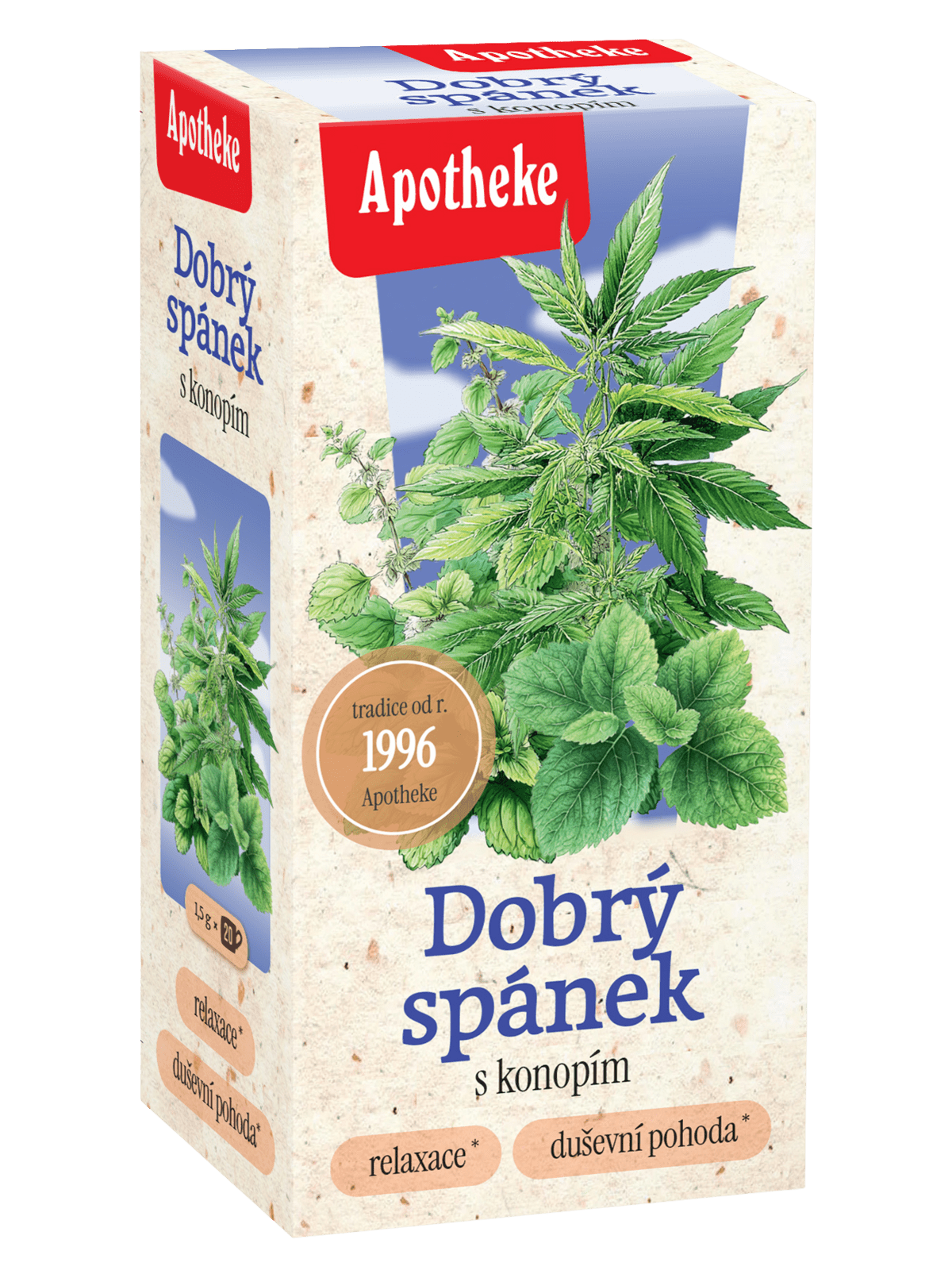 APOTHEKE čaj Dobrý spánok s konope 20 x 1.5 g