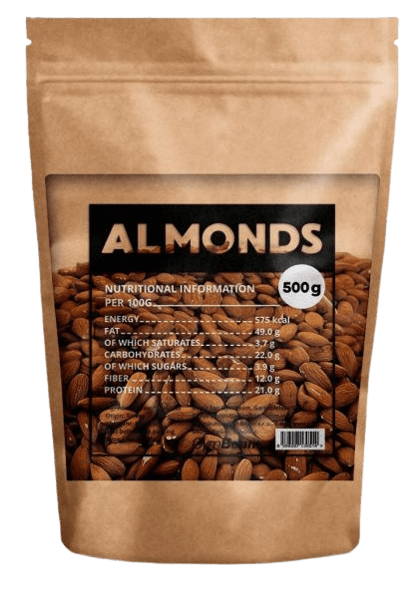 GYMBEAM Mandle RAW 500 g unflavored