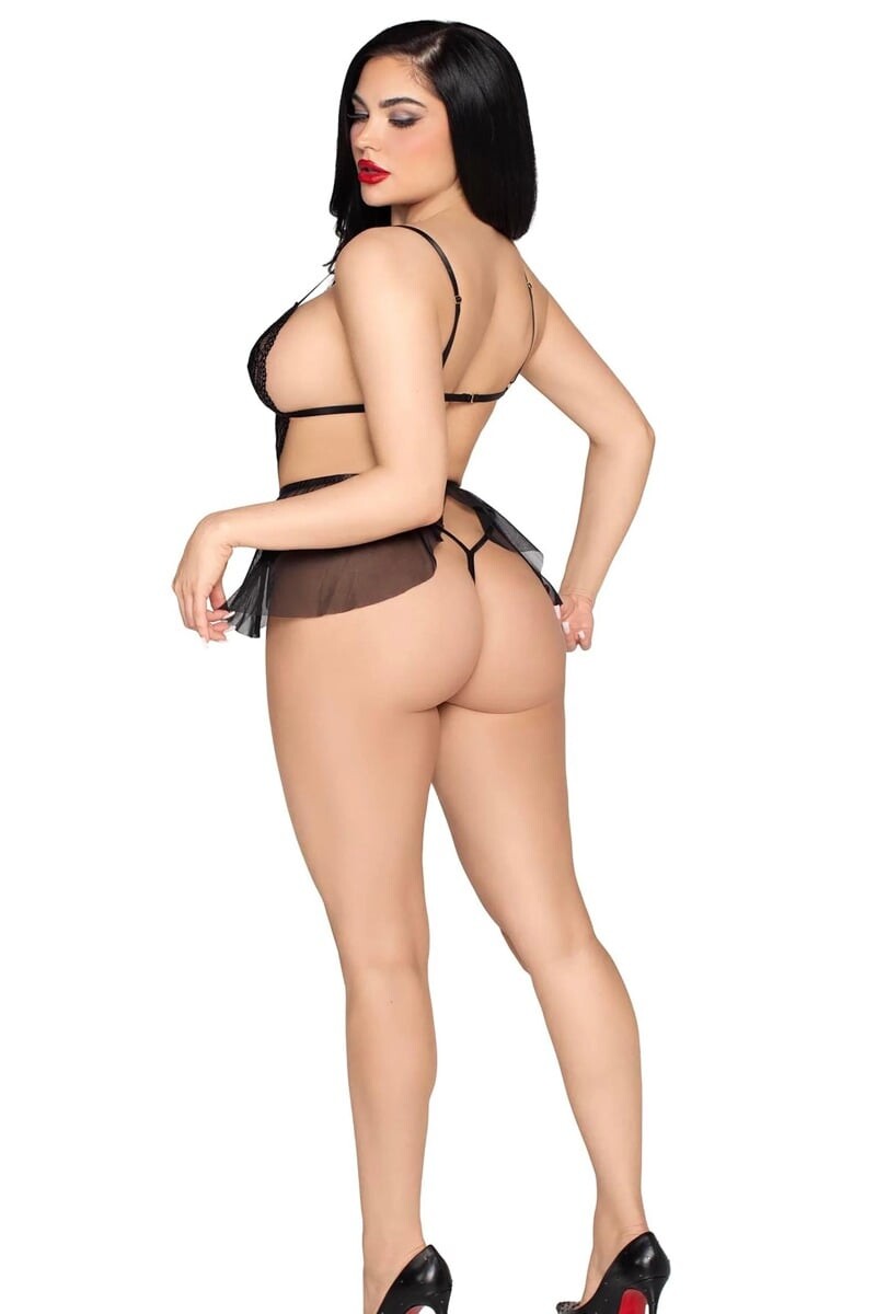 Čierna babydoll košieľka 81677
