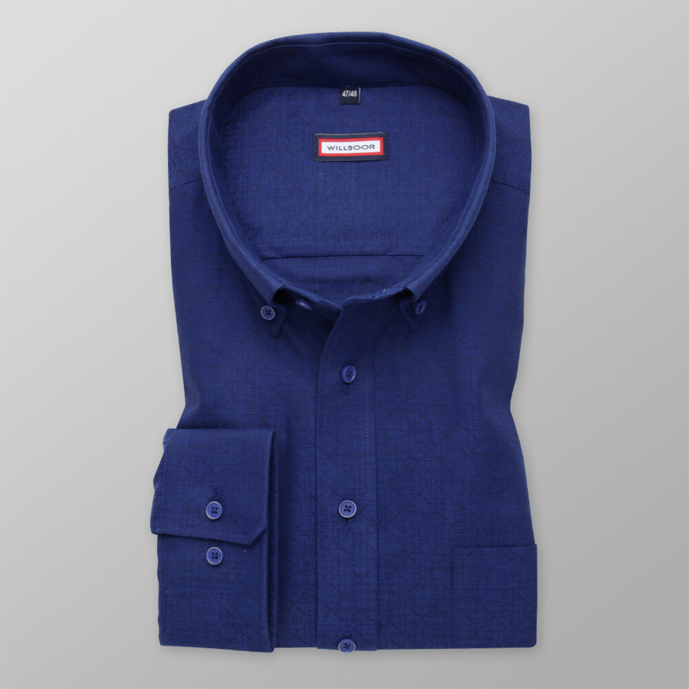 Pánska košeľa klasická modrej farby 11663