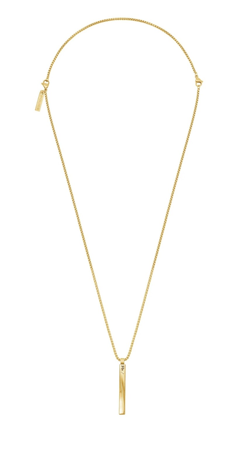 Police Štýlový pozlátený náhrdelník pre mužov Contorto PEAGN0081702