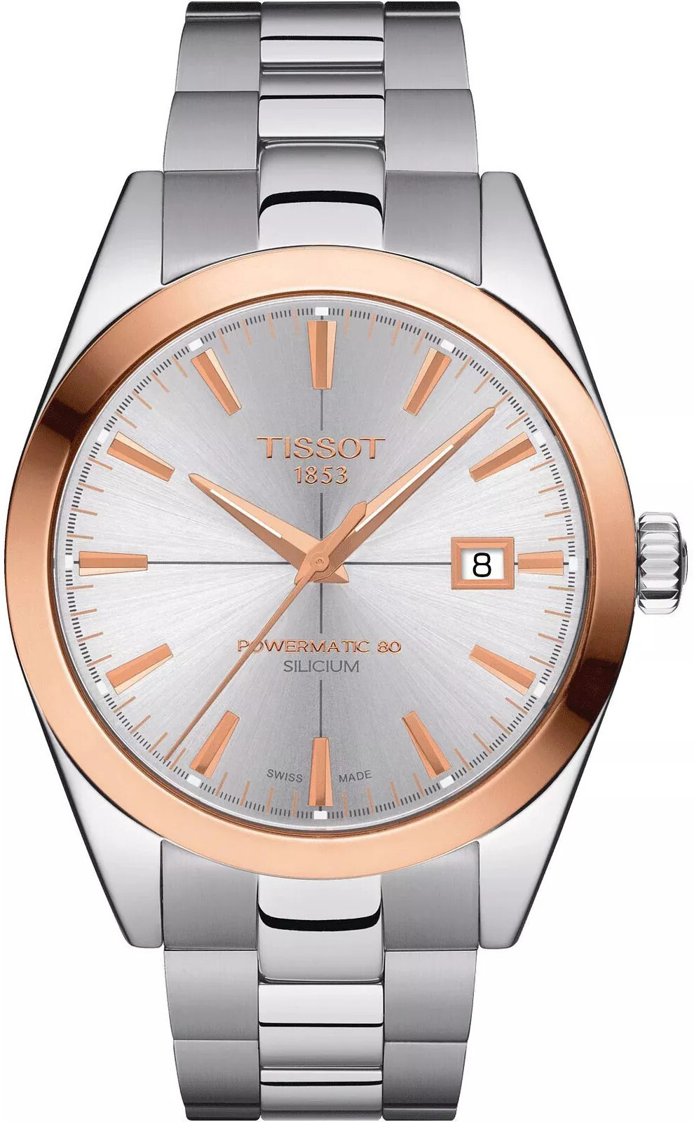 Tissot Gentleman Powermatic 80 Silicium 18K Gold Bezel T927.407.41.031.00