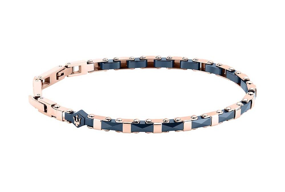 Maserati Pozlátený pánsky náramok Ceramic JM226ATZ85