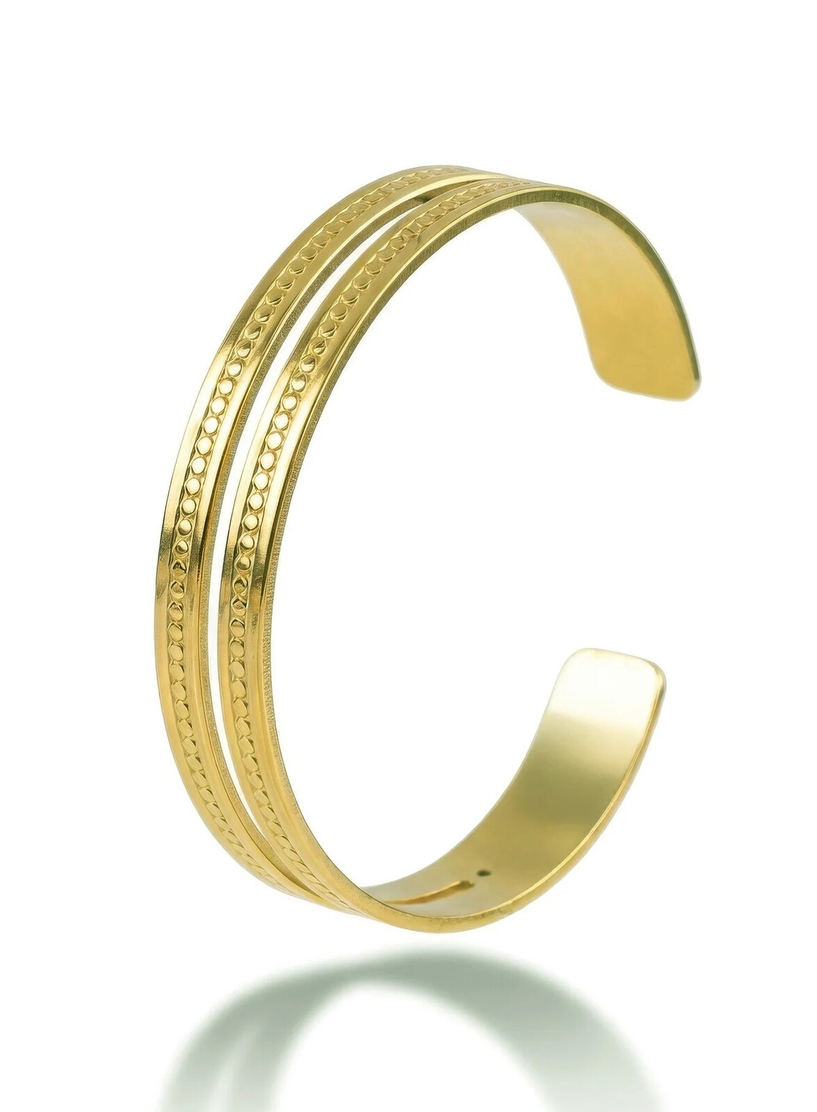 Victoria Walls Dvojitý pevný náramok Aurevia Gold VWB260667G