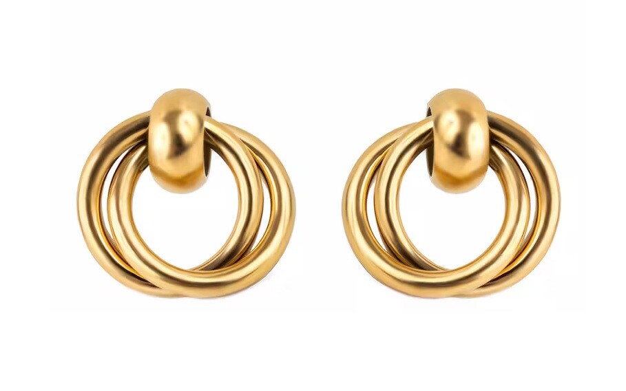 Emily Westwood Pozlátené visiace náušnice Aurora EWE250193G