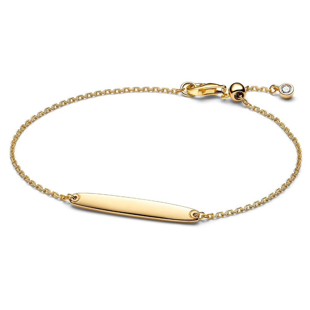 Pandora Pozlátený retiazkový náramok s doštičkou Shine 564010C01 16 cm