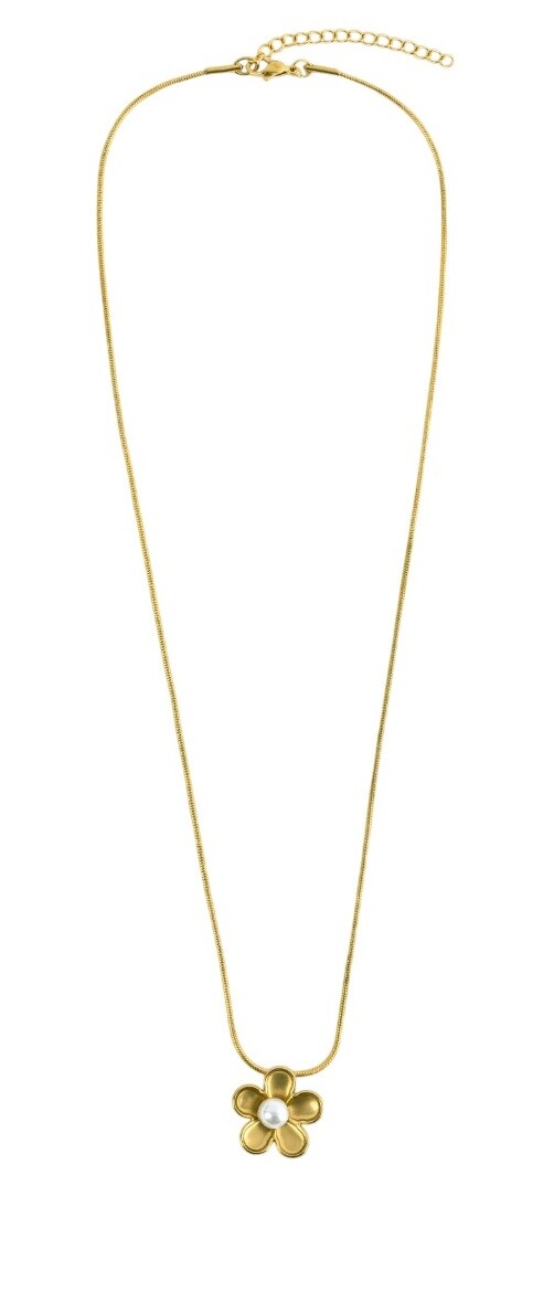 Victoria Walls Pozlátený oceľový náhrdelník Kvetina Étoilée Gold VWN260635G