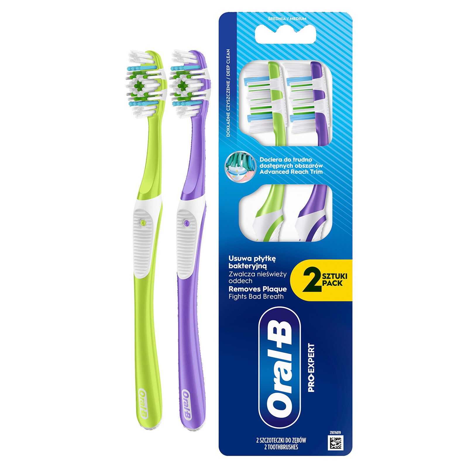 Oral B Zubná kefka Pro-Expert Deep Clean Medium 2 ks