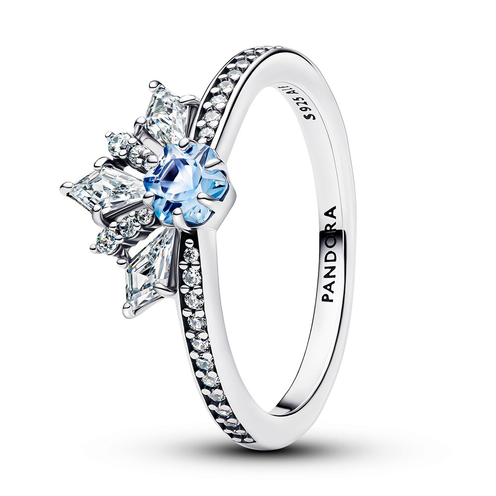 Pandora Strieborný prsteň Diadém kráľovnej Elsy Disney 194134C01 50 mm