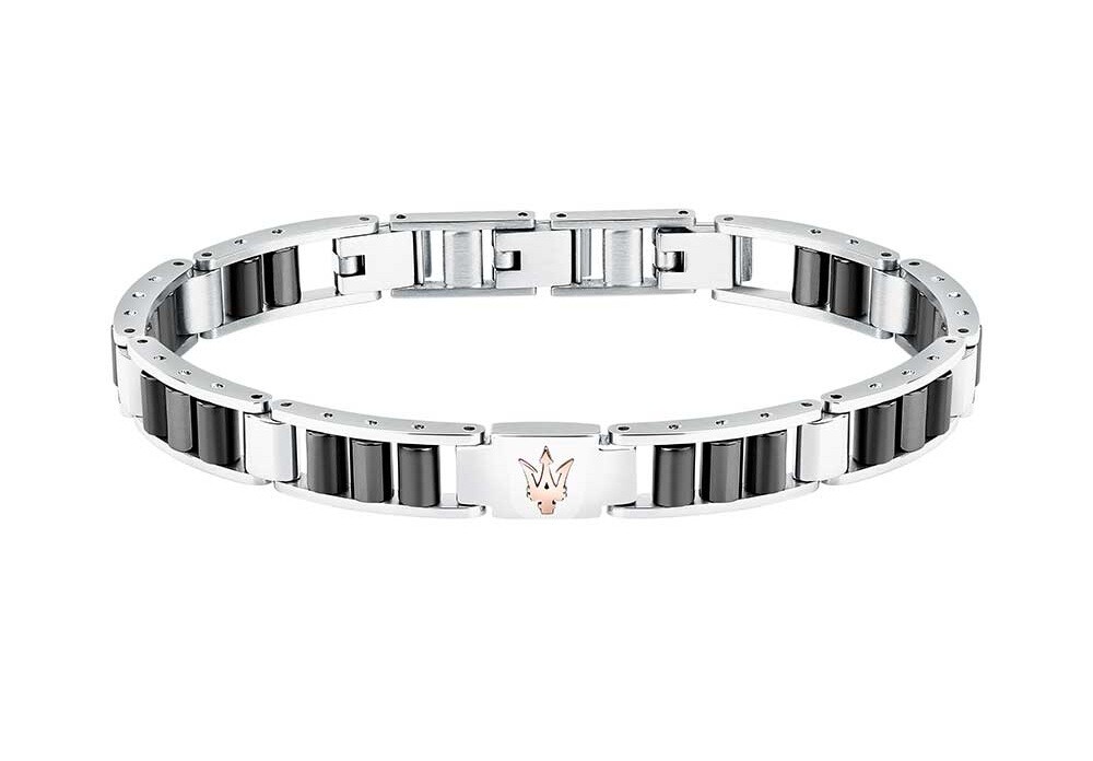 Maserati Pánsky oceľový náramok Ceramic JM225ATZ53