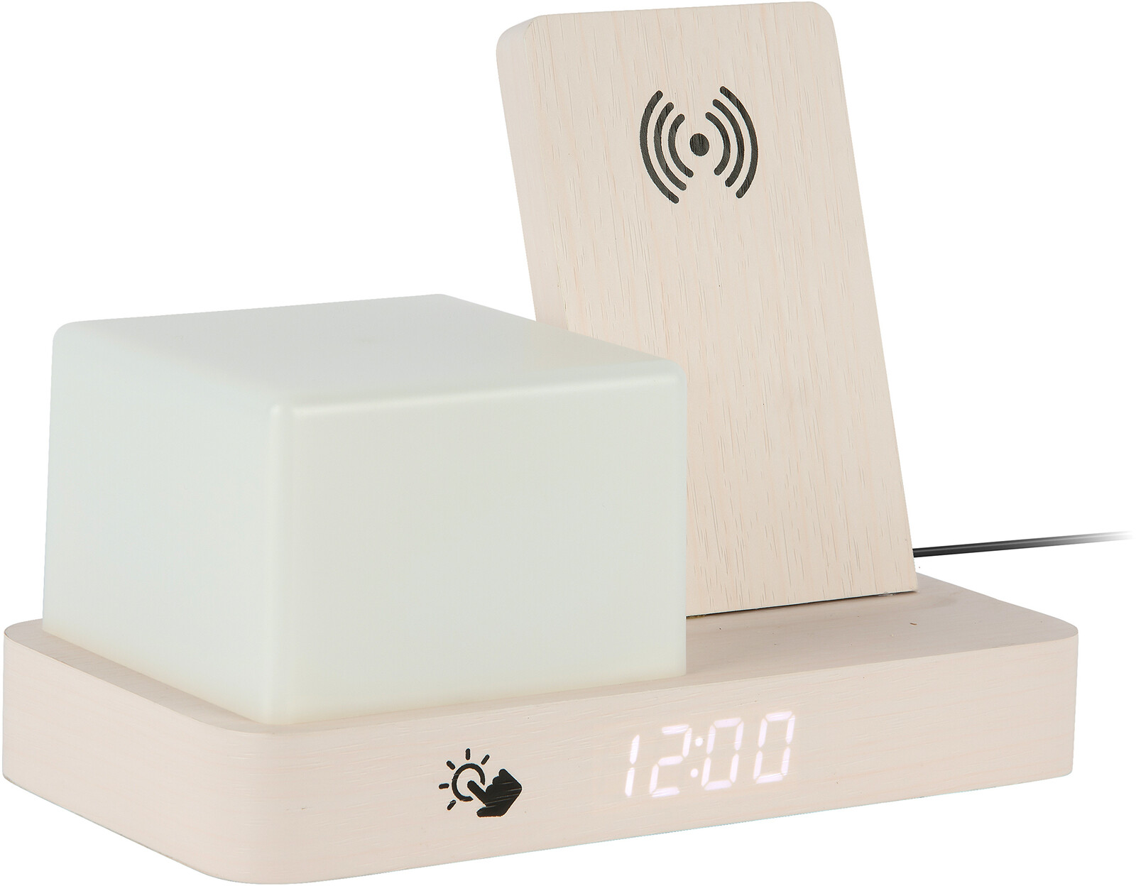 Karlsson Digitálne stolné hodiny s lampou a nabíjačkou 6079WH