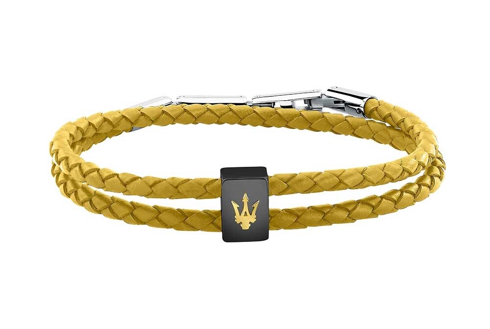 Maserati Dvojitý kožený náramok Leather JM226AVE45