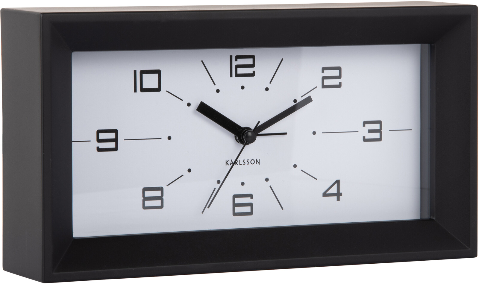 Karlsson Designové stolní hodiny s budíkem 6066BK