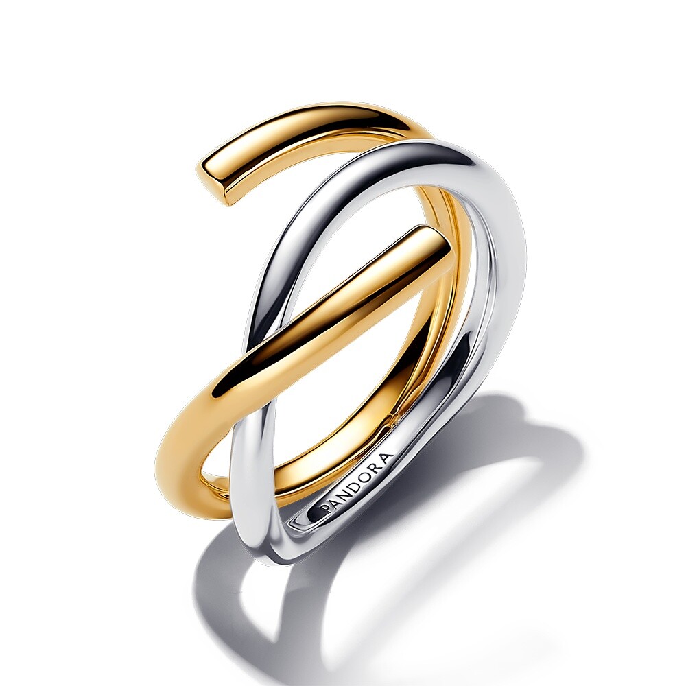 Pandora Dvojitý bicolor prsteň Shine Essence 163889C00 50 mm