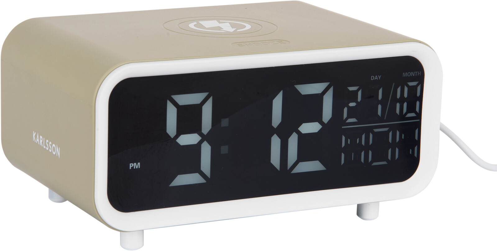 Karlsson Digitálne stolné hodiny s nabíjačkou smartfónov 6054GR