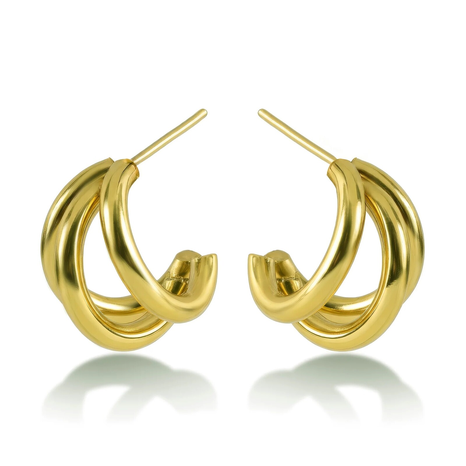 Victoria Walls Elegantné pozlátené náušnice Mirevia Gold VWE260746G