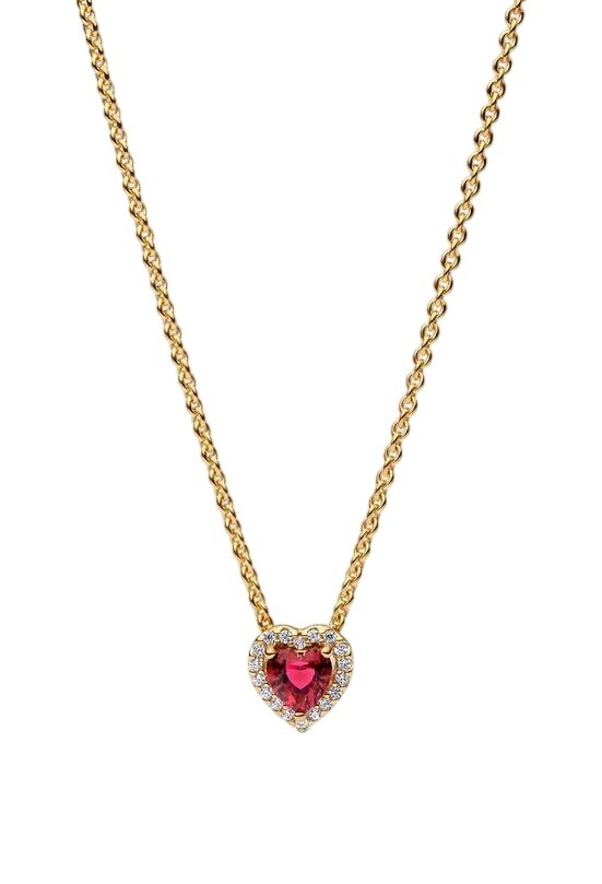 Pandora Pozlátený náhrdelník so srdiečkom Shine Timeless 368425C02-45